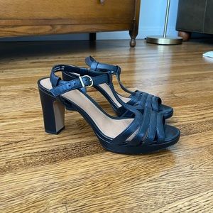 Black Clarks Summer Heels